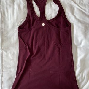 cool lulu racer back tank maroon